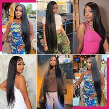 200 Density 40 Inch13x4 13x6 HD Lace Front Wigs Glueless Human Hair Pre Plucked With Baby Hair 200 Density Transparent Bone Straight Lace Frontal Wigs For Women Natural Black Color - 自然色&黑色系 - 查看 11