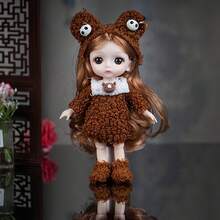 Cute Girl Modern Realistic Doll Toys Dress Up Doll Fashion Little Princess Toys Kids Birthday Gifts - Thiên Nhai - Xem 6