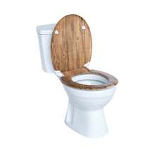 Duroplast O-Shaped Toilet Seat With Automatic Lowering, Stainless Steel Hinge, One-Touch Quick Release And Easy Cleaning, Durable Material, Load Capacity Up To 180 Kg - 木頭 - 查看 6