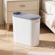 2/1pcs Bathroom Trash Can - Compact And Durable, Rustproof, Space-Saving Design, Ideal For Small Spaces In Bathroom, Laundry, And Home Office Bathroom Accessory Sets  Wastebaskets Cubo De La Basura Halloween Christmas Gifts For Husband - Recommended: Standard Edition - 查看 3