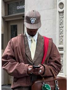 Early Autumn New Flat Top Retro Baseball Cap For Women Three-Dimensional Embroidered Baseball Cap Casual All-Match Flat Brim Baseball Cap For Men