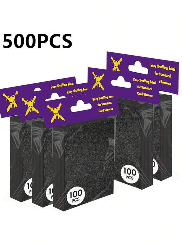 500pcs 66*91mm Black Game Card Sleeves, Soft Baseball Card Protectors, Durable Trading Card Holders, Standard Plastic Card Protectors For Football Cards, Sports Cards, High Quality Collector's Essential, Suitable For MTG And Various Cards