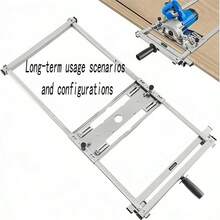 Guia Circular Ajustável para Serra, Adequado para Marcenaria de Precisão - Localizador de Borda de Cortador Elétrico com Estrutura de Metal e Mecanismo de Fixação, Permite Corte Reto e Limpo em Tábuas de Madeira, Ferramenta de Marcenaria