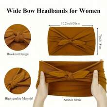 4-Pack Wide Rabbit Ear Elastic Ribbon Hair Accessories Set, Sports Yoga Headband, Soft And Comfortable Wide-Brimmed Headband, Women's Valentine's Day/Christmas Gift. Non-Slip Soft Elastic Headband, African Style Thick Sports Gym Headband, Headband. - 4個兔耳頭帶 - 查看 4