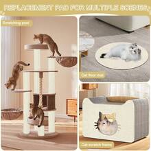 1 tấm lót cào móng cho mèo tự dính, có thể cắt tỉa, bảo vệ mép đồ nội thất, ghế sofa và thảm trong nhà, cũng thích hợp làm tấm cào thay thế cho cây cào móng của mèo, lý tưởng cho trang trí Giáng sinh, Halloween, trang trí phòng, quà tặng Giáng sinh. - Nhiều màu - Xem 11
