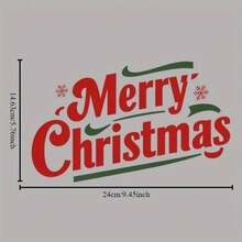 1pc/2pcs/3pcs Christmas Happy Heat Transfer Stickers - Vibrant Red And Green Snowflake Patterns, Washable DIY Stickers For Clothes, Accessories, Bags, Pillows, Holiday Decorations, Outdoor Christmas Decor