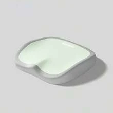 1件套人体工学腰部支撑垫，适用于办公椅，记忆海绵靠背和坐垫，柔软涤纶面料，舒适减压设计，适合家庭和办公室使用，可手洗，黑色和灰色可选。椅垫、坐垫、办公用品、椅子靠垫、游戏椅、办公桌配件