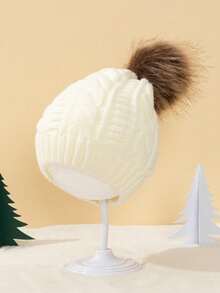 1pc Stylish And Cozy Kids Knit Hats, Premium Quality Children's Hats, Adorable And Comfortable Infant Knit Caps, Versatile Kids - 1PC - View 12