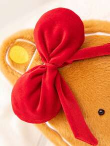 1 szt. Dekoracyjna poduszka na sofę z motywem piernikowego ludzika i domku, wzór płatka śniegu do pokoju dziewczynki