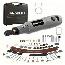 JANGKLIFE 1 套迷你钻、旋转工具套件，带盒装旋转工具配件和柔性轴、3 速旋转多功能工具，适用于 DIY 项目制作