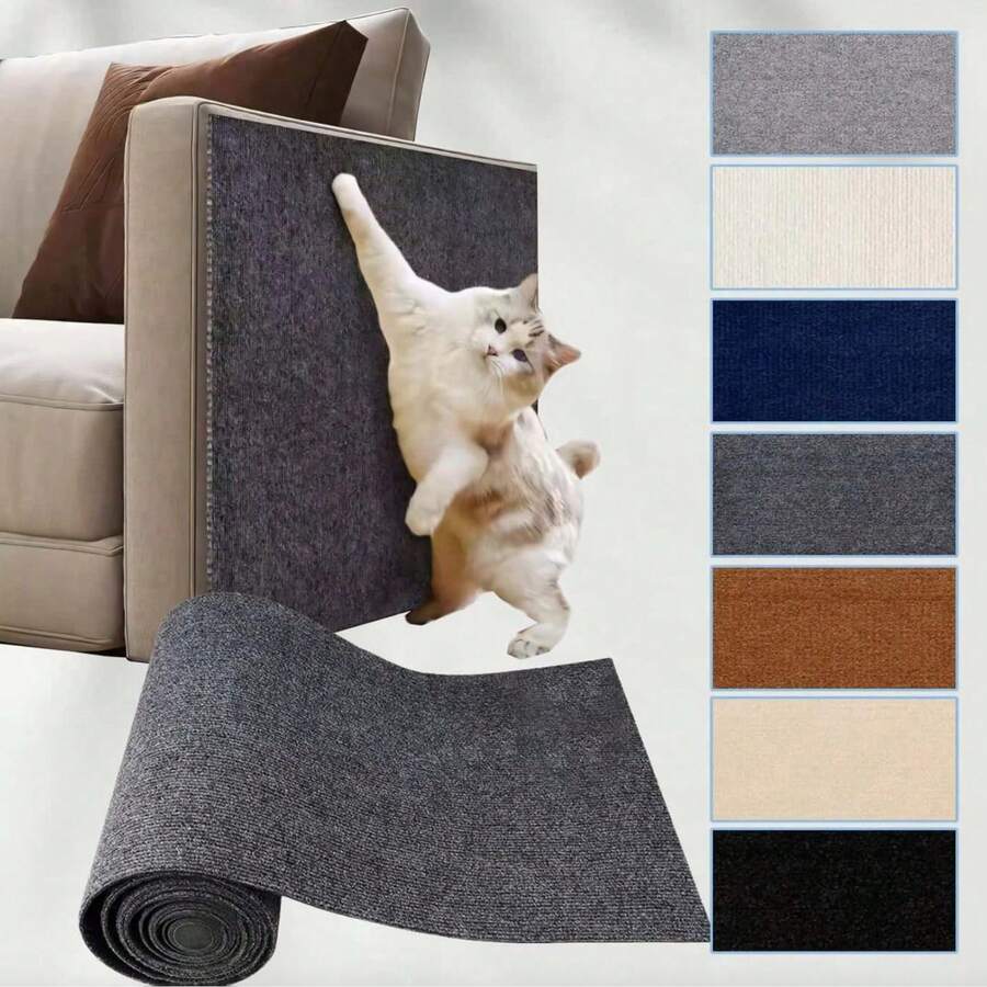 1 tấm lót cào móng cho mèo tự dính, có thể cắt tỉa, bảo vệ mép đồ nội thất, ghế sofa và thảm trong nhà, cũng thích hợp làm tấm cào thay thế cho cây cào móng của mèo, lý tưởng cho trang trí Giáng sinh, Halloween, trang trí phòng, quà tặng Giáng sinh.