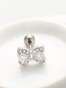 1 件 316L 不锈钢锆石耳钉，时尚优雅的耳饰，男女皆宜 - 彩色 - 查看 20