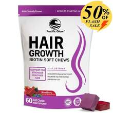 Hair Growth Accelerator With Clinically ProvenLustriva To Promote Thicker, Stronger Hair, Biotin,Vitamin E & C, Mixed Berry, 60 Silicon Haircare - 2pcs - 查看 1