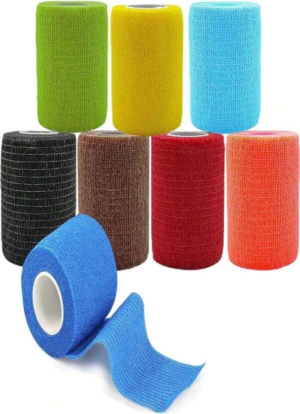 15 Pack Self Adhesive Bandage Wrap 2 Inch X 5 Yards Self-Adherent Elastic Cohesive Wrap Non-Woven Breathable Bandage,Vet Wrap For Stretch Athletic, Sports, Wrist, Ankle (Mix)