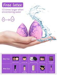 50-5件套化妆海绵套装，美妆蛋，专业美妆海绵批发，囤货，超柔软遮瑕海绵，面部化妆工具，适用于粉底、散粉、爽肤水，价格实惠，圣诞礼物，化妆品，化妆工具，便宜好物，礼品，女士礼品，圣诞礼物，赠品，旅行必备 - 彩色 - 查看 5