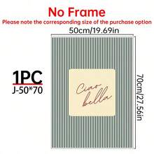 1pc Ciao Bella Poster Decoration, Wall Art, Girly Room Decor, Cute Wall Art, Pink Retro Poster, Wall Decoration Poster, Wall Canvas Decoration, Ideal Gift For Bedroom Living Room