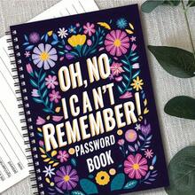 Interesting Spiral Password Notebook 1 Piece, Password Notebook For Internet Website Address Login Details, Password Journal To Keep You Organized, Scrapbook Kit Craft Supplies