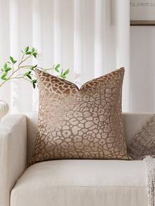 1 件棕色豹纹抱枕套（不含枕芯），现代提花天鹅绒面料，动物图案方形装饰靠垫套，适用于沙发、床、卧室、节日装饰、派对装饰、礼品、家居装饰，四季皆宜 - 棕褐色 - 查看 12