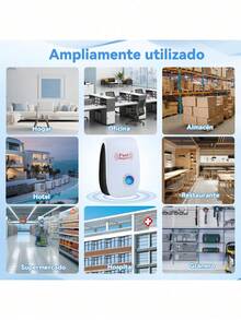 12 Piezas Repelente Ultrasónico de Plagas Amigable para Niños y Mascotas, Ahuyentador Electrónico de Plagas para Interior, Control de Plagas en Interiores para Cucarachas, Ratones, Hormigas, Repelente - Blanco - Ver 5