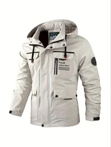Men's Sports Jacket, Outdoor Windbreaker, Spring/Autumn Casual Hooded Jacket, Sports Tops
