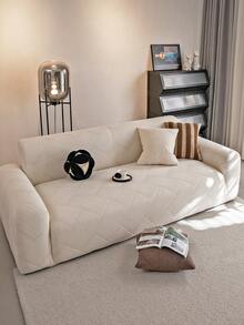 1 件提花纯色弹力全覆盖沙发套，简约风格，宠物友好，防滑防脏防刮，适合所有季节，可机洗，节日和家居装饰沙发保护套