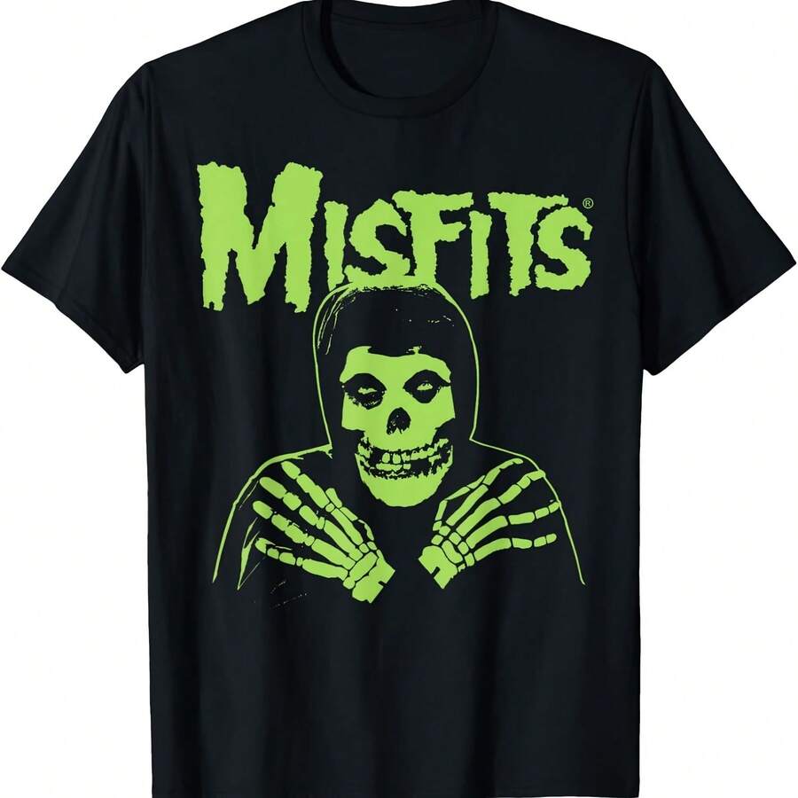Misfits – Neon Green Fiend T-Shirt - 黑色10 - 查看 1