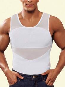 TAILONG Compression Shirt For Men Slimming Undershirt Body Shaper Tank Top For Gynomastica Sleeveless Shapewear Vest Men