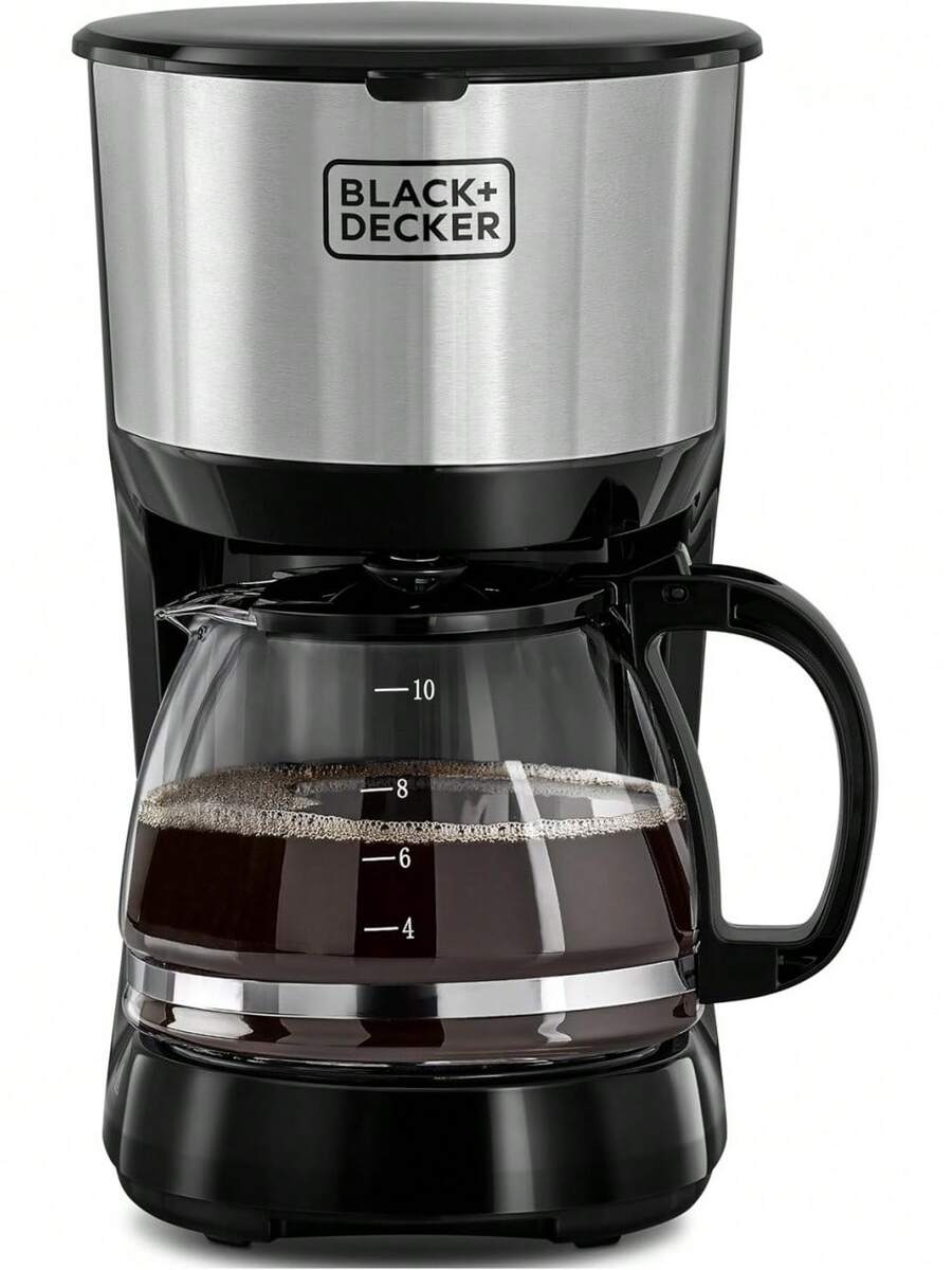 Cafetera Black+Decker de 10 tazas/Café con jarra de vidrio, café de goteo, plata/negro - Dcm750S-B5 - kafeiji1 - Ver 1