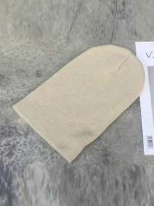 قبعة بيني ذات لون واحد مزدوجة الطبقة للنساء، متعددة الاستخدامات، متناسقة مع أي إطلالة