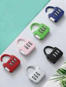 Digit Mini Round Combination Lock, Padlock, Anti-Theft, Luggage Lock, Student, Dormitory, School Bag, Cabinet, Drawer Lock,For Luggage, Pencil Case, Backpack, Cartoon Waterproof Padlock For Outdoor Travel, Student Dormitory, Cabinet, Drawer,Electric Bike, Bicycle Basket Lock, Helmet Lock, Cabinet, Luggage, Travel Accessories