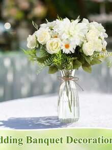 1/5/8/10pcs Plastic Striped Vase Set, Transparent Floral DIY Suitable For Various Bouquets And Decorations, Fit For Tabletop, Wedding, Home, Party, Christmas Floral Decor Home Decor Room Decor Flower Vase Glass Vase - Multicolor - View 9