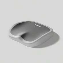 1件套人体工学腰部支撑垫，适用于办公椅，记忆海绵靠背和坐垫，柔软涤纶面料，舒适减压设计，适合家庭和办公室使用，可手洗，黑色和灰色可选。椅垫、坐垫、办公用品、椅子靠垫、游戏椅、办公桌配件