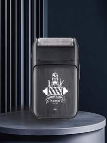 1PC Kemei Portable Men's Electric Foil Shaver Professional Beard Trimmer USB Rechargeable Facial Shaver Barber Reciprocating Shaver & Hair Removal Products, Home Salon Travel Halloween Christmas Gifts