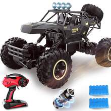4DRC Remote Control Car - 2.4GHz High-Speed 33KM/H Remote Control Car Toy, 1:12 Monster Remote Control Car Off-Road With LED Headlights And Rechargeable Batteries Adult Gift, Birthday Gift, Gift Box Packaging - Black - View 8