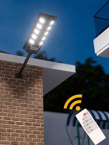 1pcs/2pcs Solar Double-Row Street Lamps, 260LED Ultra-Bright Outdoor Courtyard Lamps, Large Row Lamps, Outdoor Garden Solar Waterproof IP44, Automatic Sensor Switch, Suitable For Family Courtyards And Outdoor Courtyard Lamps, Sports And Leisure Areas, Commercial Street Night Lighting, Christmas Decorative Lamps (2000mah) - 黑色 - 查看 5