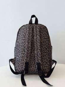 3-In-1 Casual Leopard Print Backpack Set, Includes Backpack, Lunch Bag, Crossbody Bag And Pencil Case, With Laptop Compartment, Multi-Pocket, Large Capacity, Suitable For Daily Use/Vacation/Travel/Back To School, For Women/Girls/Teens/College Students/Graduates