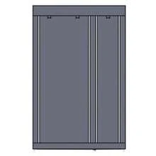 67" Portable Clothes Closet Wardrobe With Non-Woven Fabric And Hanging Rod Quick And Easy To Assemble Gray - Grey - View 8