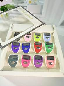 Lightweight Colorblock LED Ring Counter, Portable Manual Button Tally Counter, Resettable Mini Electronic Counter, Digital Display Multi-Color Blend, Mini Counter For Sports/Training/Prayer - Multicolor - View 11
