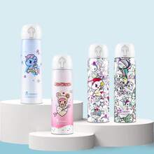 Official Tokidoki Unicorno Water Bottle, Cartoon Vacuum Reusable Insulated Stainless Steel 16.9oz Cup Thermoses With Locking Cover Leak-Proof - 紫色 - 查看 6