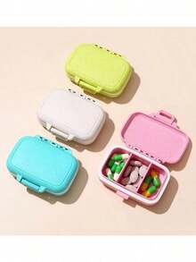 2025 Trending 1PC Small Pill Box - Your Ultimate Pocket & Purse Companion! This 3 - Removable - Compartments Travel Medication Carry Case Doubles As A Daily Vitamin Organizer Box. Ideal For Seniors Needing To Manage Multiple Medications, Busy Professionals On - The - Go, Teens Needing To Take Vitamins Regularly, And Caregivers Assisting Loved Ones. Perfect For Travel, Daily Use At Home Or Work, Vacations, And Even As A Handy Accessory For Quick Trips. It's Compact Enough To Slip Into Your Pocket, Purse, Or Travel Bag Effortlessly. With 3 Separable Compartments, You Can Easily Sort Different Pills Or Supplements. Must - Have For Hassle - Free Medication Management Anywhere - Màu sắc ngẫu nhiên - Xem 7