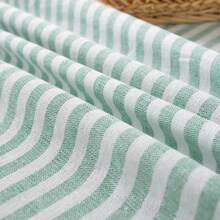 Round Tablecloths Striped Tablecloth Cotton Blend Table Cloth Washable Tabletop Decorative Fabric Table Cover For Kitchen Dinning (Green, Round 39 Inch) - Green39Round - View 7