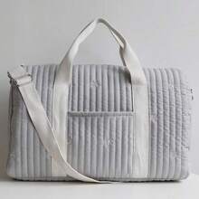 1 件米色大容量刺绣产妇医院包、单肩尿布包 - 米色 - 查看 25