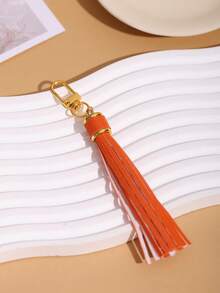 12个彩色仿皮流苏钥匙扣 | 闪亮流苏吊坠，适用于钥匙、包包和钱包 - 时尚女士配饰 - 彩色 - 查看 18