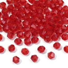 200 hạt pha lê Áo nhiều màu bicone 4mm hạt thủy tinh mài giác dùng làm đồ trang sức tự làm và đồ thủ công - một cái túi - Xem 12