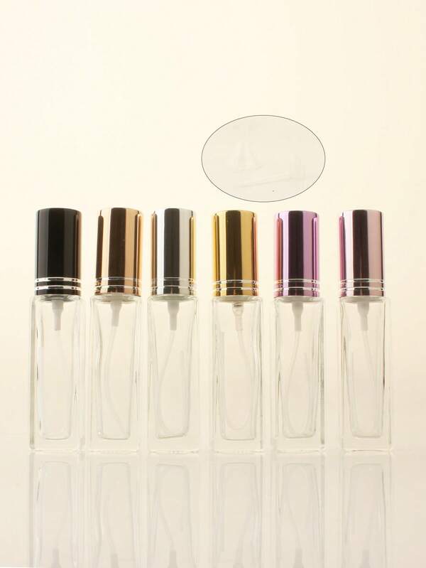 3 Stücke/6 Stücke/12 Stücke transparente 10ml quadratische nachfüllbare Parfüm/Toner/Sprüh-Flasche, tragbar, Roségold Zerstäuber, leere Glasflasche mit Trichter und Spender
