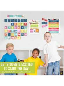 Classroom Calendar, 98 Pieces, Bulletin Board, Hadley Designs, Calendars & Planners, Calendar 2025, Calendar Creative Minimalist, Calendar>Teacher, Yearly Calendars, Calendario 2025-2026, Academic Calendar 2025-2026, Wall Calendar 2025, Numbers Calendar, - 彩色白 - 查看 6