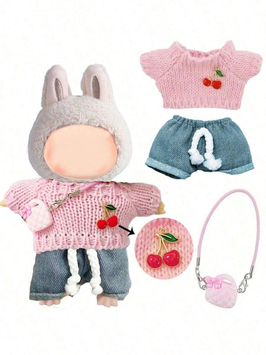 Doll Clothes For Labubu Labubu Outfit Sets, Suitable For 17cm Doll Clothes/Accessories, Doll Collection Wardrobe, Labubu Doll Bag And Accessories, Cloth Doll Costumes