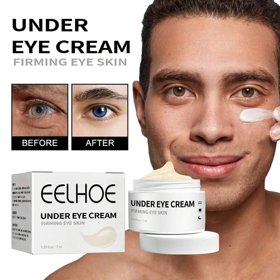 EELHOE 3pcs Men's Eye Cream: Gentle Nourishing And Moisturizing Eye Cream For Hydrating The Skin Around The Eyes - White - View 1