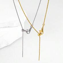 1 Pc Universal Threading Type Necklace Chain Color Retention 18k Gold-Plated Box Chain, O-Shaped Chain, Snake Bone Chain, Suitable For DIY Handcrafted Chain Necklaces, Suitable For Ladies To Layer And Wear Daily - Universal Needle Necklace Chain - View 6