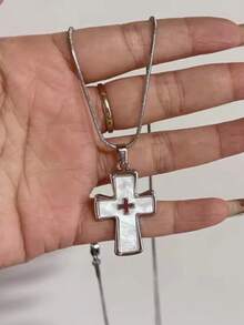 Y2K Cross Stainless Steel Chain Necklace With Ins Style Dark Gothic Punk Style Niche Design Unique And Spicy Style - Cross - View 2